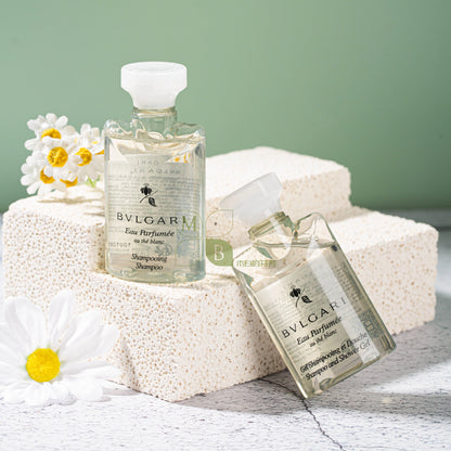 BVLGARI Shampoo & Conditioner & Body Lotion & Shower Gel White Tea 40ML